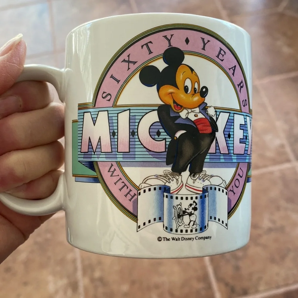 Disney Sixty Years With You Mickey Mouse mug VINTAGE 1988 - Picture 4 of 5